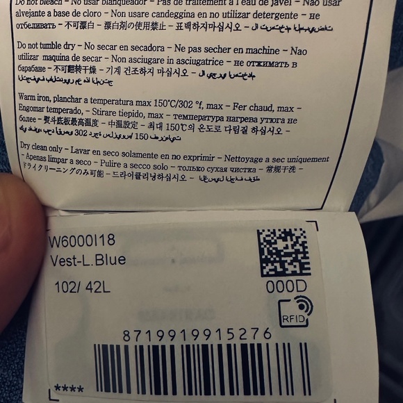 Suit supply 42L blue linen waistcoat - Picture 4 of 4